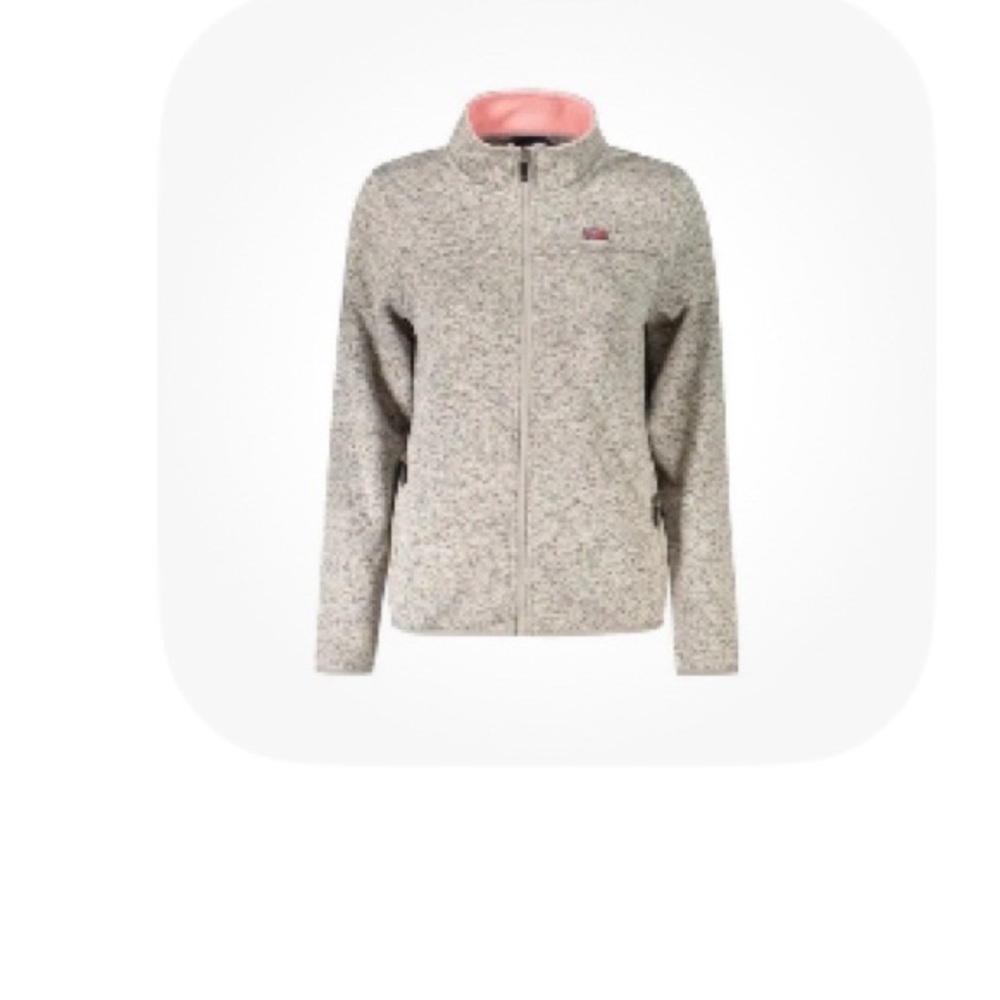 Gray and Pink Full-Zip Jacket